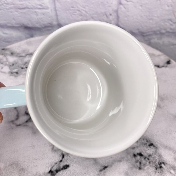 Vintage 80s Myrtle Beach Blue‎ Brown Textured Beach Seashore Coffee Tea Mug Cup - Picture 5 of 6